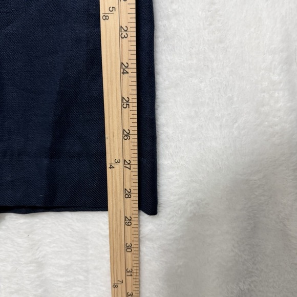 Lauren Ralph Lauren Linen Casual Pants Lined Navy Blue Sz 16 Nautical Coastal - Picture 8 of 8